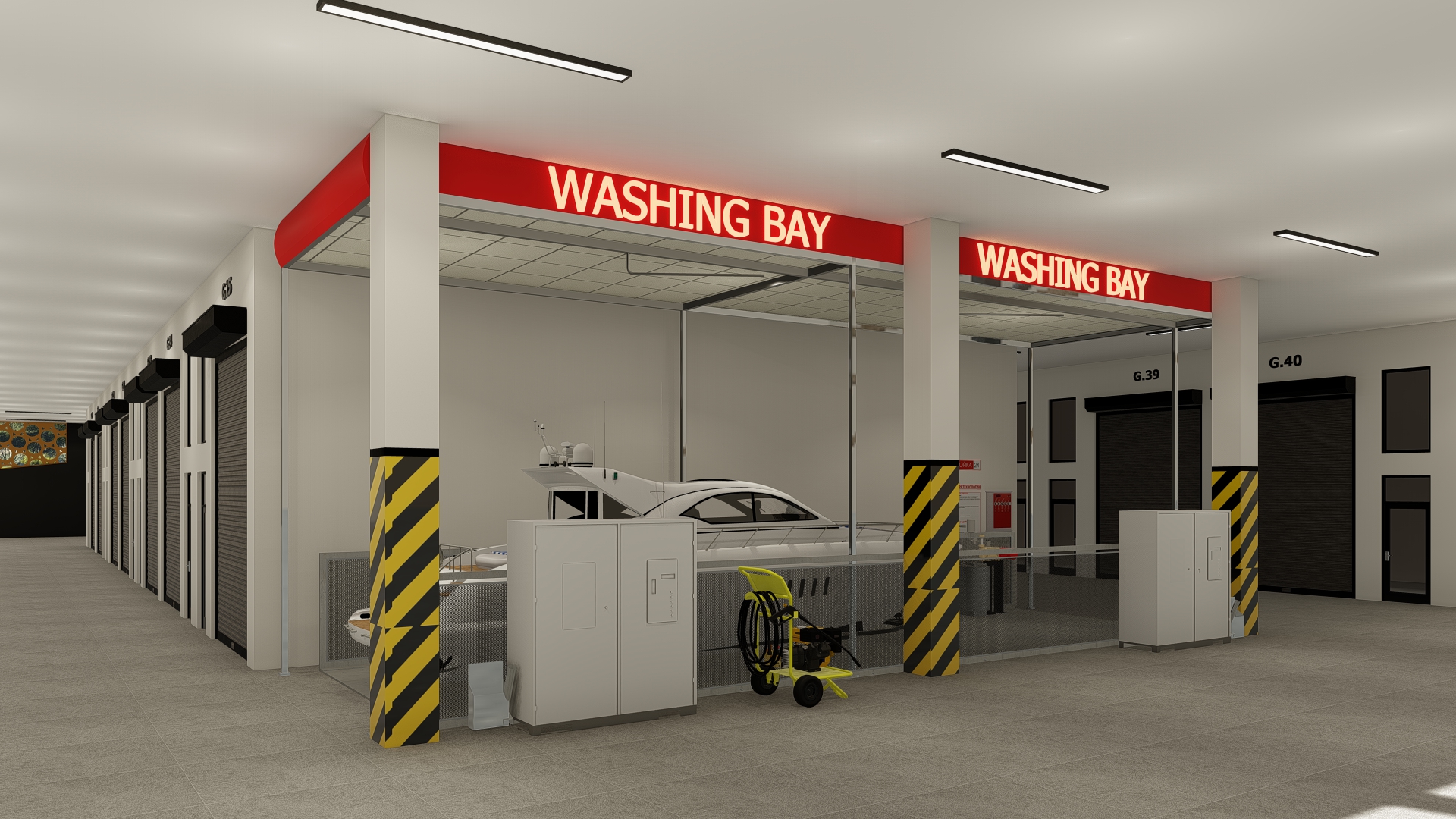 On-site wash bay